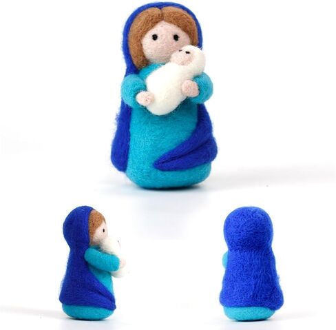 ThinkThings Nativity Felting Kits,Needle Felting kit,Gift Needle Felting Kits for Beginners,Wool Felting Doll with DIY Instruction (8PCS Kits) in Saudi Arabia