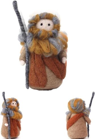 ThinkThings Nativity Felting Kits,Needle Felting kit,Gift Needle Felting Kits for Beginners,Wool Felting Doll with DIY Instruction (8PCS Kits) in Saudi Arabia
