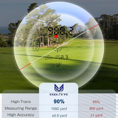 Golf Rangefinder with Slope, 1092 Yards Laser Range Finder Golfing 6X Magnification Flag Pole Locking Vibration, Golf Range Finders with High-Precisio Golf Accessories for Men in Kuwait