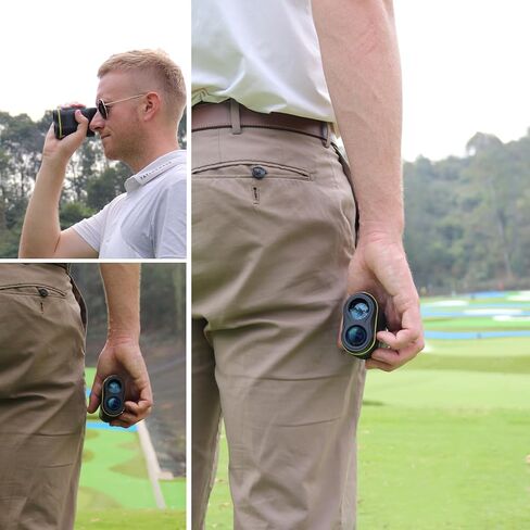 Golf Rangefinder with Slope, 1092 Yards Laser Range Finder Golfing 6X Magnification Flag Pole Locking Vibration, Golf Range Finders with High-Precisio Golf Accessories for Men in Kuwait