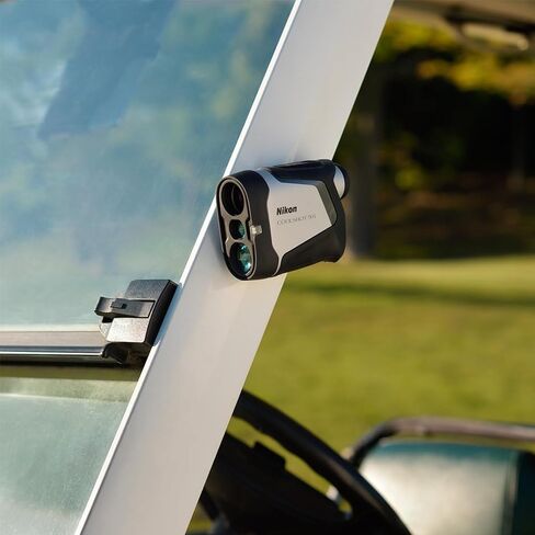 حزمة Nikon COOLSHOT 50i Golf Rangefinder (16760) مع 3 بطاريات CR2 إضافية وقطعة قماش للتنظيف - مقاومة للماء، مغناطيسية، تقنية قفل عصا العلم مع تعديل المنحدر - ملحقات الجولف للرجال in Saudi Arabia