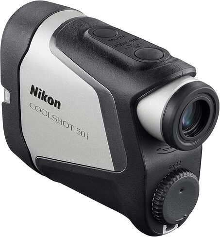 حزمة Nikon COOLSHOT 50i Golf Rangefinder (16760) مع 3 بطاريات CR2 إضافية وقطعة قماش للتنظيف - مقاومة للماء، مغناطيسية، تقنية قفل عصا العلم مع تعديل المنحدر - ملحقات الجولف للرجال in Saudi Arabia