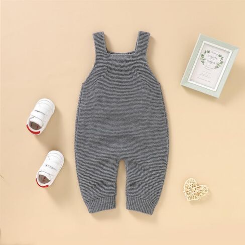 Neiwech Baby Boy Girl Romper 0-18 Months Heart Sleeveless Knit Jumpsuit Overalls Clothes for Newborn Infant in Saudi Arabia
