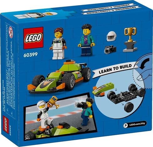 LEGO City Green Race Car Toy, Classic-Style Racing Vehicle, Small Toy Gift for Kids, Building Kit for Boys and Girls Ages 4 and Up, Photographer and Driver Minifigures, 60399 in Saudi Arabia