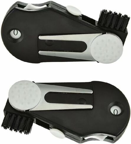 USUNQE 2 Pcs 5 in 1 Golf Multi-Tool with Stroke Score Counter, Club Brush, Divot Tool, Ball Marker, Groove Cleaner and Clip for Men & Women in Saudi Arabia