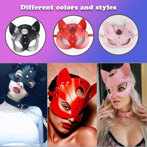 CHIRCOLS Women Leather Masks Masquerade Party Mask Half Face Mask for Cosplay Easter Costume Props Accessory in Saudi Arabia