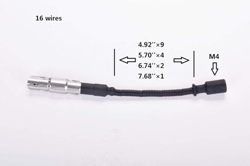 أسلاك توصيل الإشعال من Cable Master متوافقة مع Mercdes-Benz CL500 CLK430 E500 S500 SL500 v8 16 سلكًا in Kuwait