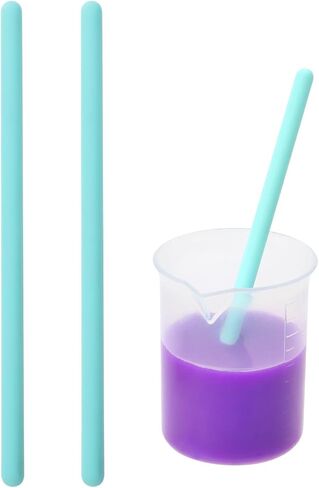 Penta Angel Silicone Stir Sticks 2Pcs Colorful Reusable Resin Stirring Rods for Epoxy Liquid Paint Facial Make Up Mixing Craft DIY (14cm, Sky Blue) in Saudi Arabia