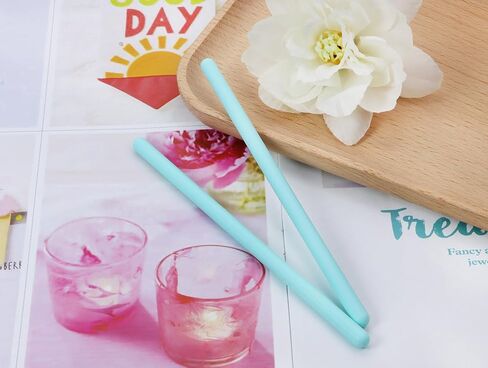 Penta Angel Silicone Stir Sticks 2Pcs Colorful Reusable Resin Stirring Rods for Epoxy Liquid Paint Facial Make Up Mixing Craft DIY (14cm, Sky Blue) in Saudi Arabia