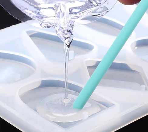 Penta Angel Silicone Stir Sticks 2Pcs Colorful Reusable Resin Stirring Rods for Epoxy Liquid Paint Facial Make Up Mixing Craft DIY (14cm, Sky Blue) in Saudi Arabia