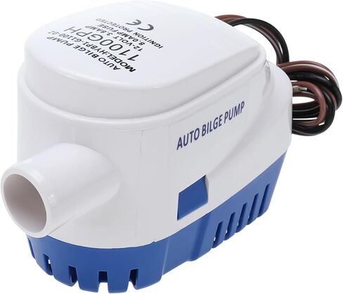 Yuelianart Auto Bilge Pump,1100GPH 12v 1/8" Outlet Dia. Automatic Bilge Pump,Built-in Auto Float Switch Submersible Pump for Boat (1100GPH) in Saudi Arabia