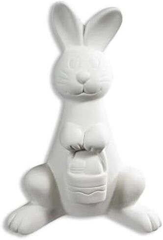 أرنب عيد الفصح اللطيف مع سلة - قم بطلاء تذكار السيراميك الخاص بك in Kuwait