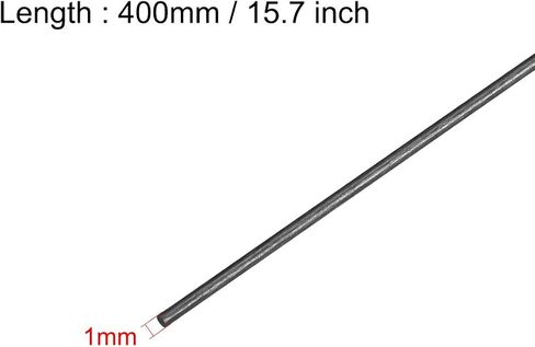 uxcell Carbon Fiber Bar Support Poles for RC Airplane DIY Craft 1mm Matte Pole US, 400mm 15.7 Inches, 5pcs in Saudi Arabia