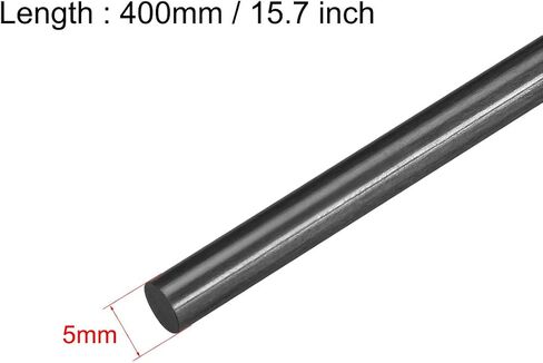 uxcell Carbon Fiber Bar Support Poles for RC Airplane DIY Craft 1mm Matte Pole US, 400mm 15.7 Inches, 5pcs in Saudi Arabia