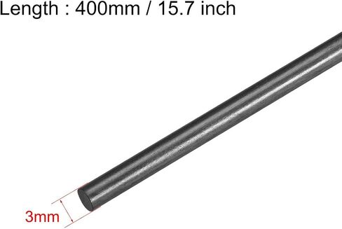 uxcell Carbon Fiber Bar Support Poles for RC Airplane DIY Craft 1mm Matte Pole US, 400mm 15.7 Inches, 5pcs in Saudi Arabia