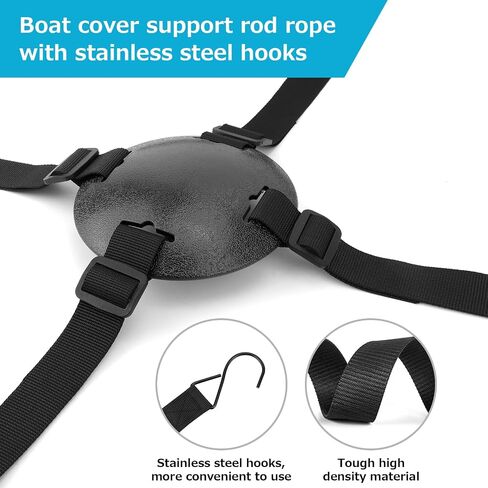 KOMCLUB 2 Pack Pontoon Boat Cover Support System Adjustable Boat Cover Support Poles for Extension Telescopic Support Pole Height of 22.4"-51.2" Poles for Boat Cover with Webbing Strap Weight Bag in Saudi Arabia