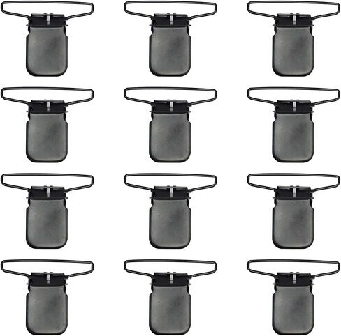 MELOTOUGH 2 inch Suspender Clip Black Plated Heavy Duty Suspender Clip with Plastic Gripping Teeth in Saudi Arabia