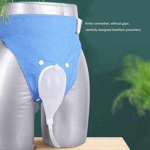 Urine Collector, Silicone Urine Connector Wearable Urine Bag with Pee Catheter Duct 1000ML 2000ML Travel Incontinence Bags Male Urinals for Men Elderly Urinary Incontinence Bedridden Patients in Saudi Arabia