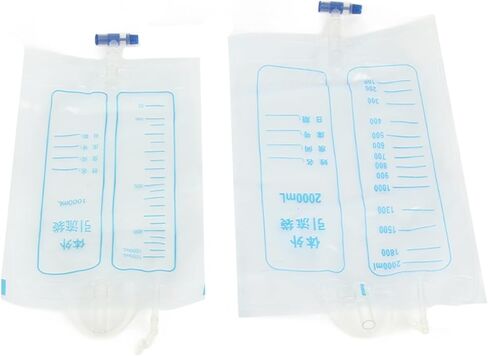Urine Collector, Silicone Urine Connector Wearable Urine Bag with Pee Catheter Duct 1000ML 2000ML Travel Incontinence Bags Male Urinals for Men Elderly Urinary Incontinence Bedridden Patients in Saudi Arabia