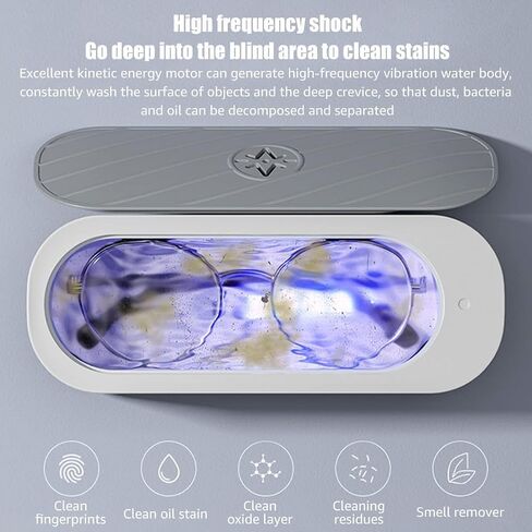 Ultrasonic Jewelry Cleaner,250 ML Portable Professional Household Ultrasonic Cleaning Machine for Jewelry for Cleaning Jewelry,Ring,Necklaces,Eyeglass,Watches,Razors,Makeup Brush,Coins, Dentures,Toys in Saudi Arabia