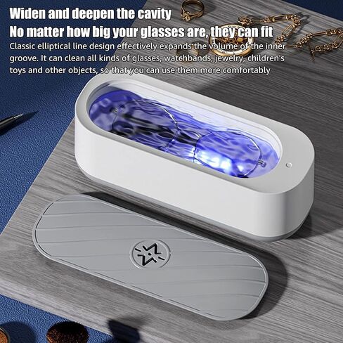 Ultrasonic Jewelry Cleaner,250 ML Portable Professional Household Ultrasonic Cleaning Machine for Jewelry for Cleaning Jewelry,Ring,Necklaces,Eyeglass,Watches,Razors,Makeup Brush,Coins, Dentures,Toys in Saudi Arabia