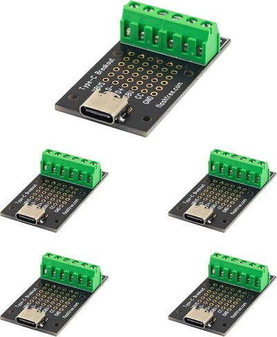 naughtystarts 5pcs USB Type A Female to Terminal Screw Adapter Board USB A Breakout Board 4 Pin Output 3.81mm / 0.15" Pitch in Saudi Arabia