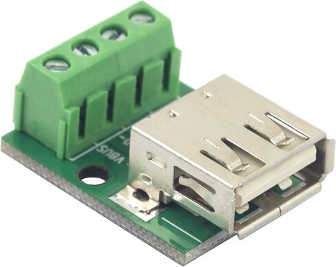 naughtystarts 5pcs USB Type A Female to Terminal Screw Adapter Board USB A Breakout Board 4 Pin Output 3.81mm / 0.15" Pitch in Saudi Arabia