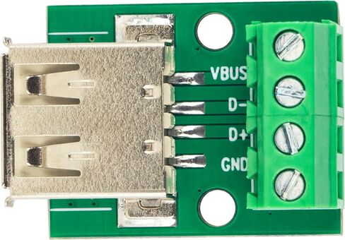 naughtystarts 5pcs USB Type A Female to Terminal Screw Adapter Board USB A Breakout Board 4 Pin Output 3.81mm / 0.15" Pitch in Saudi Arabia