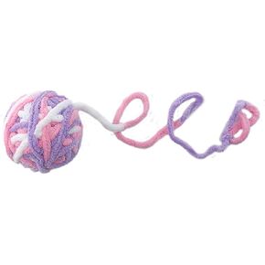 Interactive Cat Ball Toy with Yarn, 1.97 inch, Colorful Chewing Toy for Kitten Training, Indoor Pet Supplies in Saudi Arabia