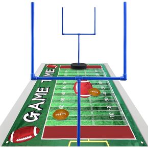 5 PCS Large Football Party Goal Post Decoration Kit with 2 PCS 15.75 in Field Goal Posts 1 PCS 59 in Court Table Runner 2 PCS 3.35IN Footballs for Football Theme Party Supplies in Kuwait
