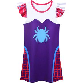 Kids Girls Casual Dresses Fantasty Dress Ruffle Sleeve Playwear 3-8Years in Kuwait