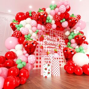 Valentines Day Balloons Garland Arch Kit - 129Pcs Different Size Red Pink Hot Pink Balloons with Lip and LOVE Foil Balloon for Valentine's Day Galentine's Day Anniversary Party Decorations in Saudi Arabia