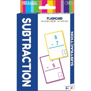 BAZIC Products Subtraction Flash Cards, Numbers Math Flashcards at School Home, Problem Solving (36/Pack), 24-Packs in Saudi Arabia