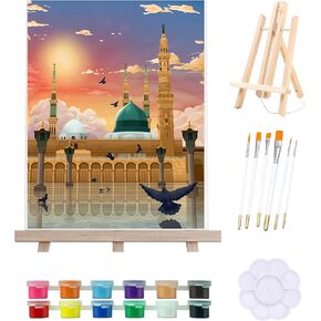 UMRASTORE Ka'abah (Masjid Al-Haram) Paint by Numbers Kit | Islamic Paint by Numbers | Islamic Painting | Islamic DIY Art | in Saudi Arabia