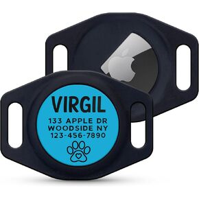 حامل علامات تتبع الكلاب المخصص، علامة تعريف الحيوانات الأليفة من السيليكون المحفور لتتبع العلامات، مقاسان صغير وكبير، 5 ألوان، 6 أيقونات، 4 خطوط، صغير in Kuwait