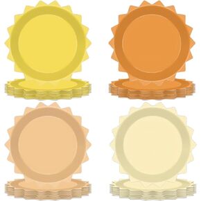 100Pcs Here Comes the Son Baby Shower Decorations for Boy Disposable Tableware Set Boho Sun 1st Birthday Paper Plates Boho Sunshine Hippie Party Plates for Sunshine Baby Shower Party Supplies in Saudi Arabia