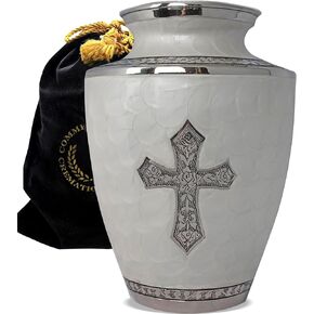 Marble Elegance Blue Cremation Urn for Human Ashes for Funeral, Burial or Home, Cremation Urns for Ashes Adult Male Urns for Dad and Urns for Human Ashes XL Large & Small Decorative Urns for Mom in Kuwait