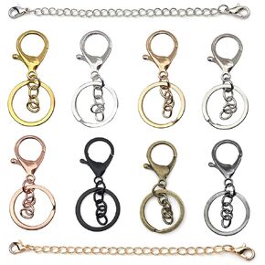 8 عبوات من سلاسل المفاتيح مع قطعتين من حلقات سلسلة المفاتيح، مجموعة من النتائج السائبة لسلسلة المفاتيح اليدوية، صنع مستلزمات الحرف اليدوية، الأجهزة المعدنية، خطاف دوار، خطاف، مشابك سحرية، خطافات in Kuwait