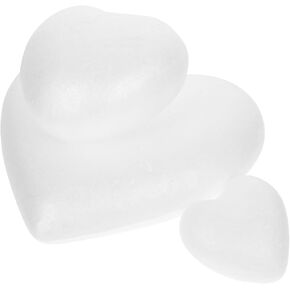 قلب إسفنجي من Angoily Craft، 3 قطع من كرات الإسفنج على شكل قلب، إكليل من البوليسترين لحفلات الزفاف DIY ترتيب الزهور في عيد الحب وديكورات الزفاف في يوم الزفاف والمشروعات الفنية لتزيين نماذج النحت in Kuwait