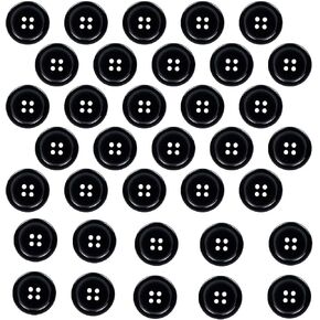 أزرار مع 4 فتحات، أزرار بألوان متنوعة، مع حقيبة، 50 قطعة، للخياطة ومستلزمات الخياطة (ملونة، 0.59 بوصة) in Kuwait