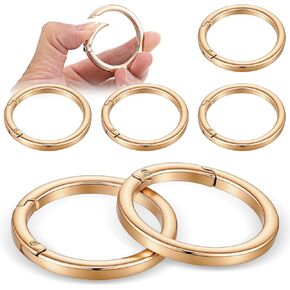 6 قطعة حلقة تسلق مستديرة 2in دائرة حلقة تسلق O مشبك حلقي سلسلة مفاتيح ذهبية كليب ل Keyrings مشبك أكياس المحافظ مفاتيح حقيبة يد الحرف in Kuwait