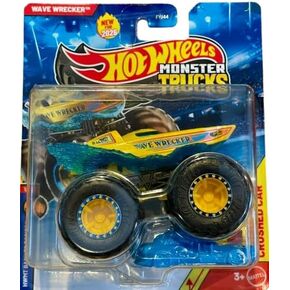 Hot Wheels Monster Trucks Wave Wrecker، العودة إلى الأساسيات 1/8 [تتضمن سيارة محطمة] جديد لعام 2026! لعبة سيارة مصبوبة بمقياس 1:64 in Kuwait
