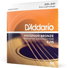 D'Addario Acoustic Guitar Strings, Phosphor Bronze, EJ26-10P, Custom Light Gauge 11-52, 6-String Set, Pack of 5 in Saudi Arabia