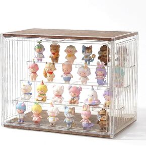 Acrylic Display Case for Collectibles, 4-Tier Clear Display Box with Removable Shelves, Stackable Organizer with Magnetic Door for Figures, 1 Pack in Saudi Arabia