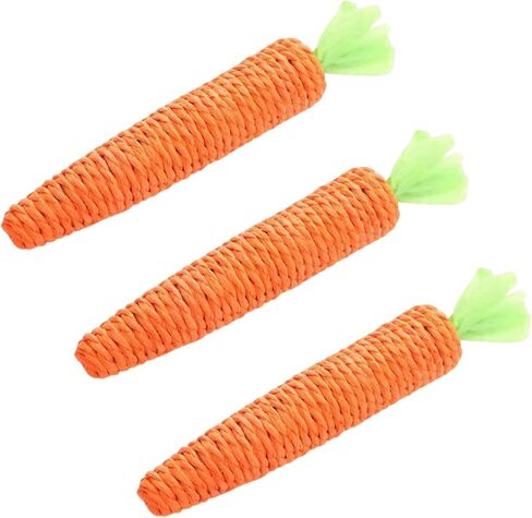3 Pack Cat Chew Toys for Teething Orange Carrot Cat Chew Rope Toys Teething Aid for Indoor Kittens in Saudi Arabia