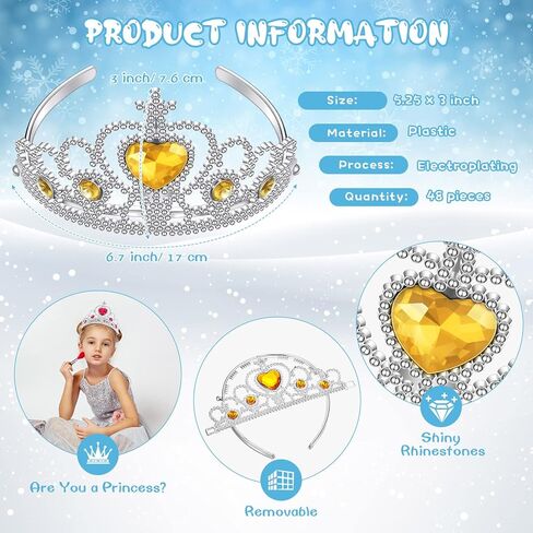 Zhanmai 24 Pcs Tiara Crown Set Princess Crown for Girls Plastic Tiaras Dress up Costume Party Favor Accessories Kid Birthday (Blue, Purple, Pink, Rose Red) in Saudi Arabia
