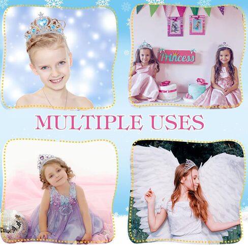 Zhanmai 24 Pcs Tiara Crown Set Princess Crown for Girls Plastic Tiaras Dress up Costume Party Favor Accessories Kid Birthday (Blue, Purple, Pink, Rose Red) in Saudi Arabia
