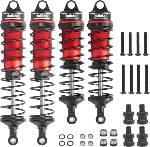 صدمة سيارة RC، ممتص الصدمات دايتوكو أمامي وخلفي لسيارة 1/8 Arrma Typhoon 6S Redcat FS/ZD Racing Buggy Truggy - أحمر in Saudi Arabia