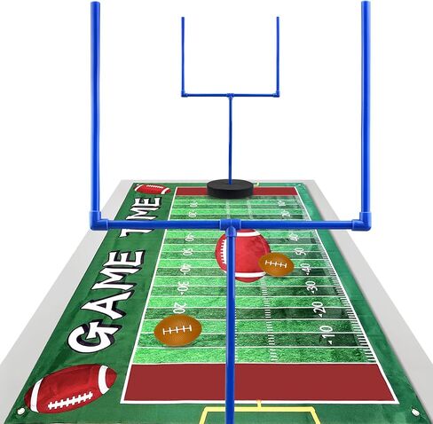 5 PCS Large Football Party Goal Post Decoration Kit with 2 PCS 15.75 in Field Goal Posts 1 PCS 59 in Court Table Runner 2 PCS 3.35IN Footballs for Football Theme Party Supplies in Kuwait