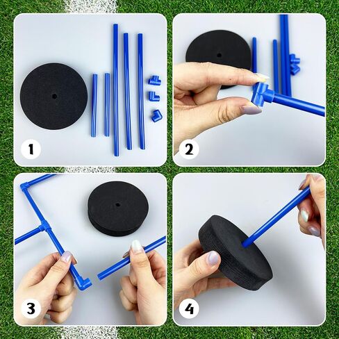 5 PCS Large Football Party Goal Post Decoration Kit with 2 PCS 15.75 in Field Goal Posts 1 PCS 59 in Court Table Runner 2 PCS 3.35IN Footballs for Football Theme Party Supplies in Kuwait